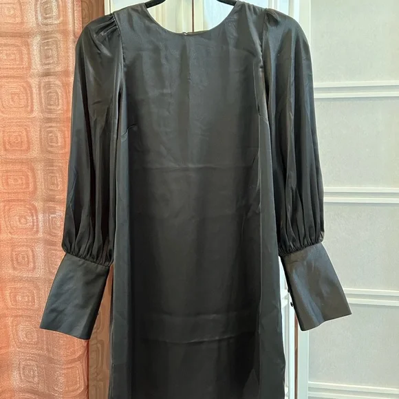 Banana Republic | Dresses | Black Satin Dress | Poshmark